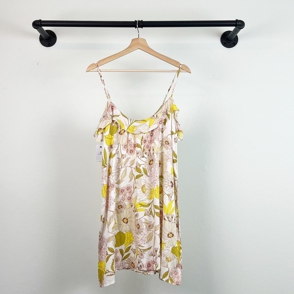 NWT Volcom Happy Clouds Floral Ruffle Sleeveless Mini Dress - Picture 7 of 11